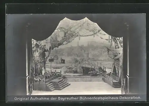 AK Bayreuth, Meistersinger Dekoration, 4. Aufzug, Festwiese