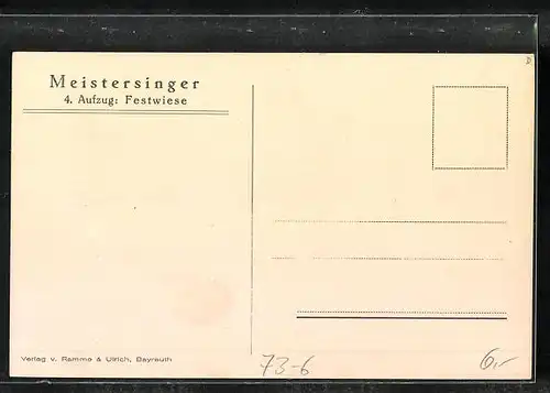AK Bayreuth, Meistersinger Dekoration, 4. Aufzug, Festwiese