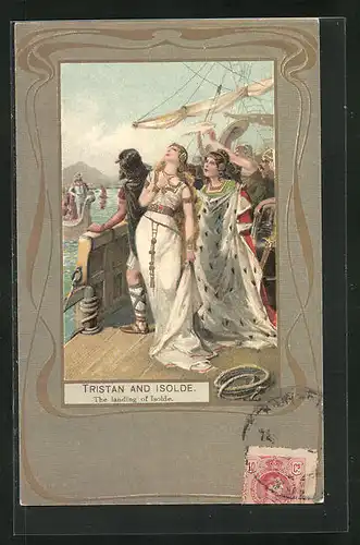 AK Tristan and Isolde, The landing of Isolde, Jugendstil