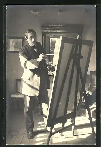 AK Maler Joan Llimona vor seinem Bild