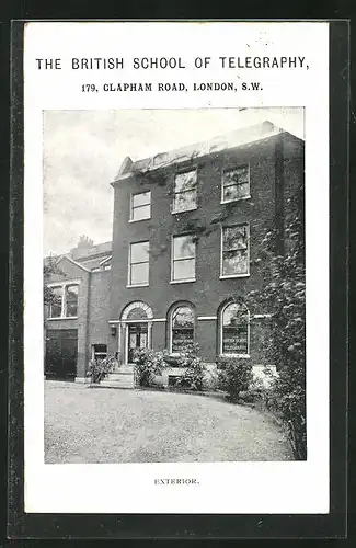 AK London, The British School of Telegraphy, 179 Clapham Road