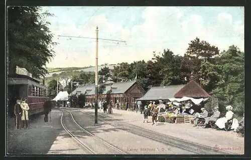 AK Laxey, Station, Ansicht vom Bahnhof