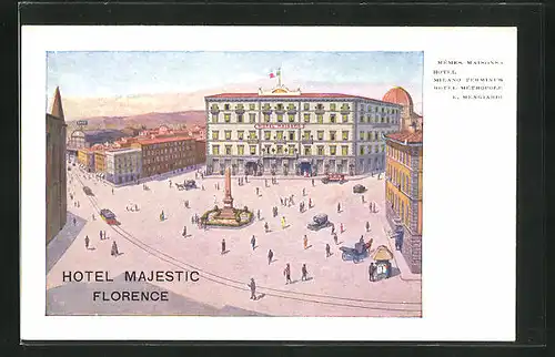 AK Florenz, Ansicht vom Hotel Majestic