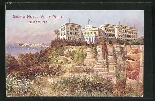 AK Siracusa, Blick auf das Grand Hotel Villa Politi