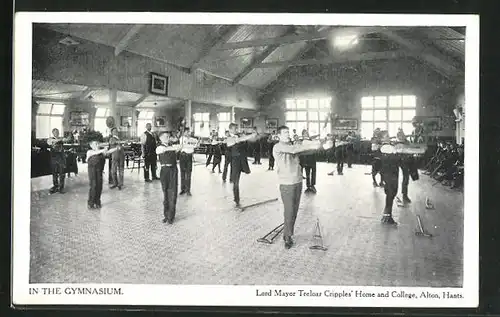 AK Alton, Lord Mayor Treloar Cripples` Home and College, In the Gymnasium