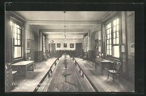 AK Hertfrod, Christs` Hospital, Day Room in Ward, Innenansicht