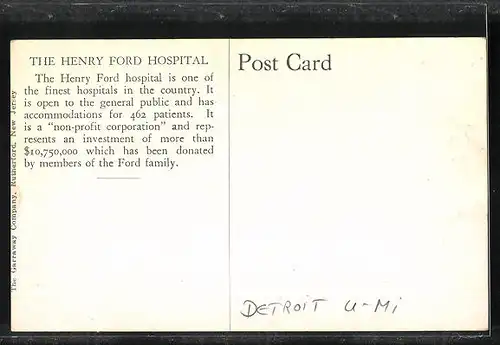 AK Detroit, MI, the Henry Ford Hospital