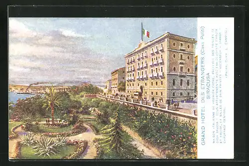 Künstler-AK Siracusa, Grand Hotel des Etrangers, Casa Politi