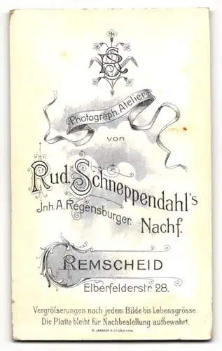 Fotografie Rud. Schneppendahl, Remscheid, Portrait wunderschönes Fräulein in gerüschter Bluse