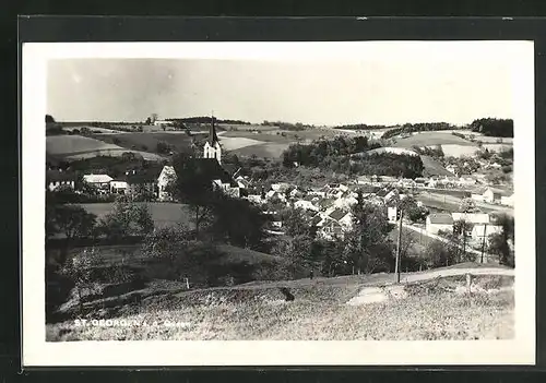 AK St. Georgen a. d. Gusen, Panoramablick von der Bergwiese