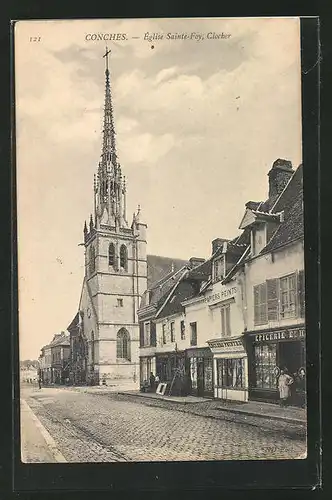 AK Conches, Église Sainte-Foy, Clocher