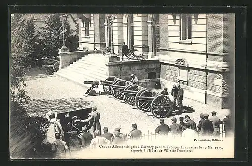 AK Doullens, Canons Allemands pris á Carency par les Troupes Francaises le 12 Mai 1915
