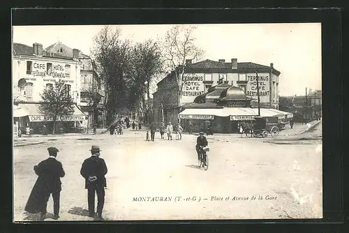 AK Montauban, Place et Avenue de la Gare