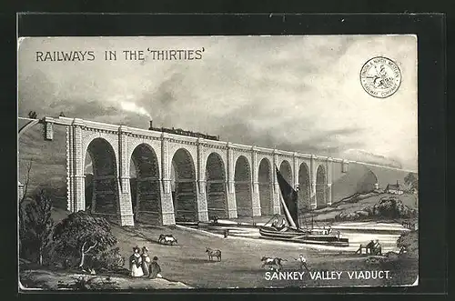AK Burtonwood, Railways in the Thirties, Sankey Valley Viaduct