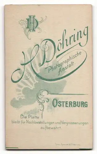 Fotografie H. Döhring, Osterburg, Portrait süsses Kleinkind im Kleidchen auf einem Fell
