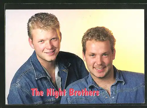AK Musiker The Night Brothers in Jeanshemden