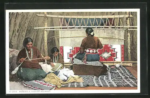 AK Indianer am Webstuhl, Making a Navaho Blanket