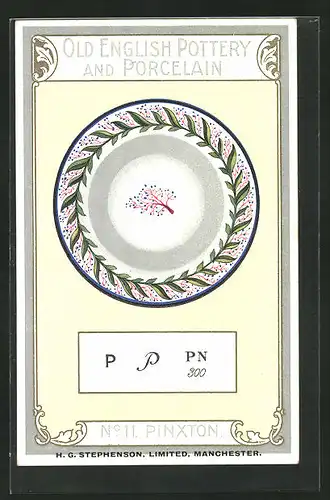 Künstler-AK Old English Pottery and Porcelain, No. 11 Pinxton