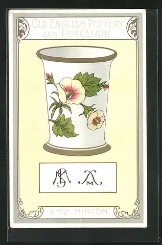 AK Alte englische Porzellanvase