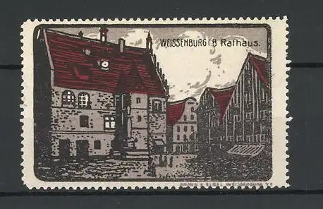 Reklamemarke Weissenburg i. B., Blick auf das Rathaus