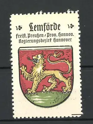 Reklamemarke Lemförde, Freistaat Preussen, Prov. und Reg.-Bez. Hannover, Stadtwappen