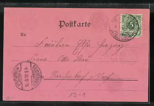 Präge-AK Geldmünzen mit Kaiser Wilhelm II. und Adler