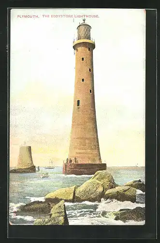 AK Plymouth, The Eddystone Lighthouse, Leuchtturm