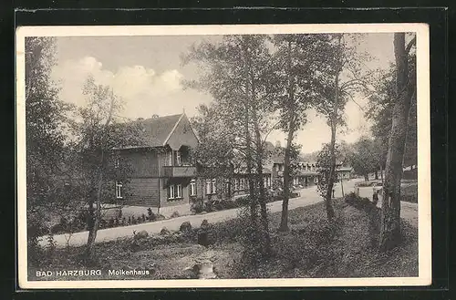 AK Bad Harzburg, Gasthaus Molkenhaus mit Blick auf Landstrassen