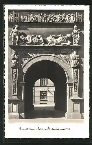 AK Wismar, Portal am Fürstenhof anno 1553