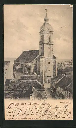 AK Fürstenwalde, Blick zur Domkirche
