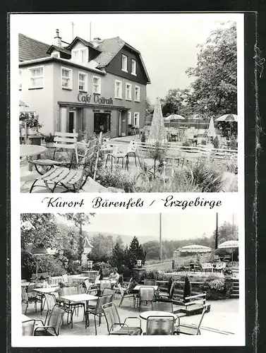 AK Bärenfels / Erzgebirge, Cafe Vollrath, Gartenansicht