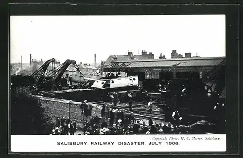 AK Salisbury, Railway Disaster, July 1906, Eisenbahnkatastrophe