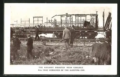 AK Quintinshill, Railway Disaster near Carlisle, All that remained of the sleeping car, Eisenbahnkatastrophe