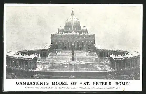 AK Rome, Gambassini`s Model of St. Peter`s, Modellbau