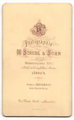 Fotografie H. Strube & Sohn, Löbau, Portrait junge Dame mit Halskette & Anhänger