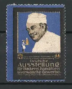 Reklamemarke Stuttgart, Deutsche Ausstellung für Bäckerei, Konditorei 1911, Bäcker