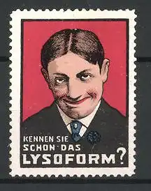 Reklamemarke Lysoform, Herren-Portrait