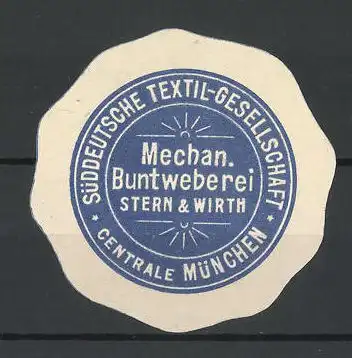 Reklamemarke München, Süddeutsche Textil-Gesellschaft Stern & Wirth