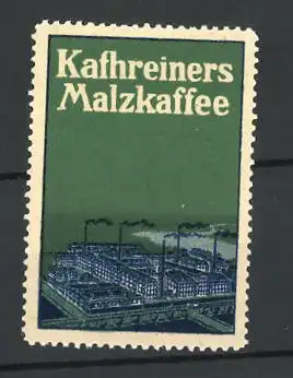 Reklamemarke Kathreiners Malzkaffee, Fabrikgebäude