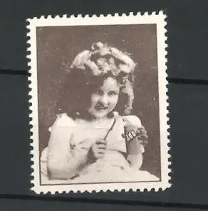 Reklamemarke Odol Mundwasser, Mädchen mit Flasche Odol