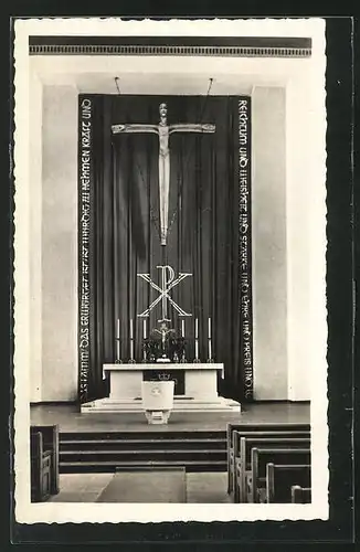 AK Karl-Marx-Stadt, Altar in der Kreuzkirche