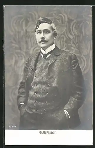 AK Portrait Maeterlingk im Anzug mit Krawatte