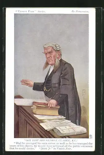 AK Sir Edward George Clarke, K.C., britischer Rechtsanwalt, Politiker & Generalstaatsanwalt
