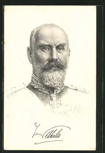 AK Portrait König Wilhelm II. von Württemberg in Uniform