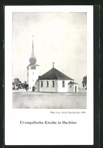 AK Buchloe, Blick zur evangelischen Kirche