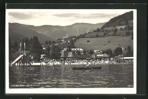 AK Zell am See, Blick zum Strandbad