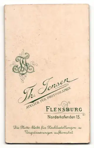 Fotografie Th. Jensen, Flensburg, Portrait eines bürgerlichen Paares