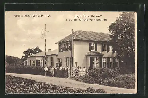 AK Ochtrup i. W., Jugendheim Ochtrup, z. Zt. des Krieges Vereinslazarett