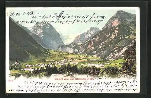 AK Linthal, Blick vom Bad Stachelberg aus