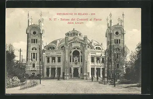 AK Milano, Esposizione 1906, Salone dei Concerti al Parco